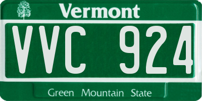 VT license plate VVC924