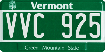 VT license plate VVC925