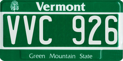 VT license plate VVC926