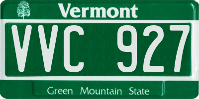 VT license plate VVC927