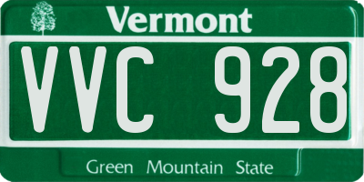 VT license plate VVC928