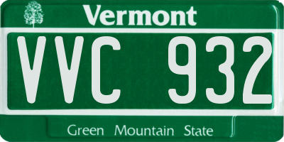 VT license plate VVC932