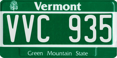 VT license plate VVC935