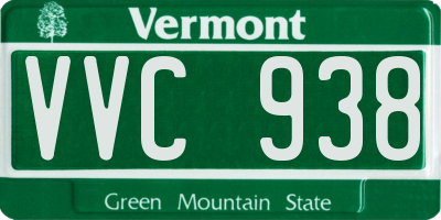 VT license plate VVC938