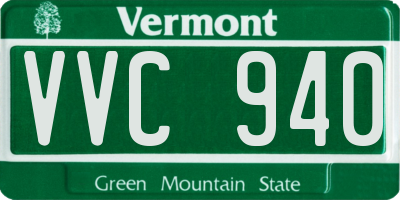 VT license plate VVC940