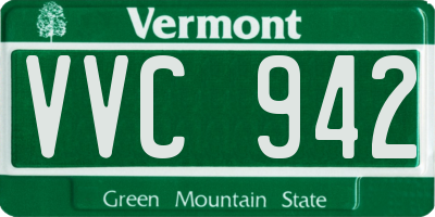 VT license plate VVC942