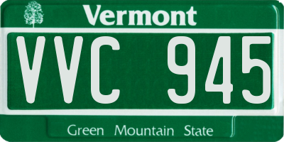 VT license plate VVC945