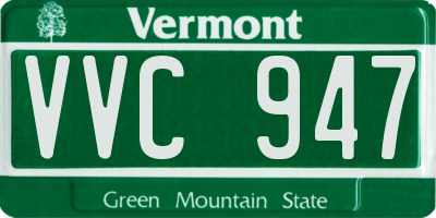 VT license plate VVC947