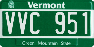 VT license plate VVC951