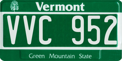 VT license plate VVC952