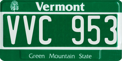 VT license plate VVC953