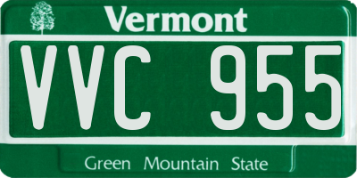 VT license plate VVC955