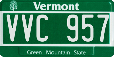 VT license plate VVC957
