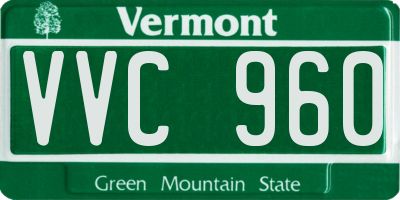 VT license plate VVC960
