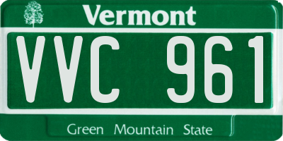 VT license plate VVC961