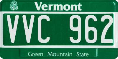 VT license plate VVC962