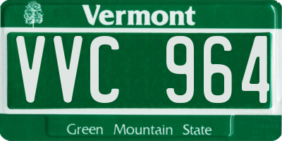 VT license plate VVC964