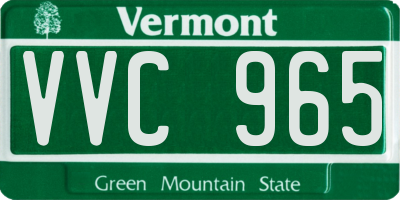 VT license plate VVC965