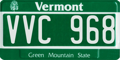 VT license plate VVC968