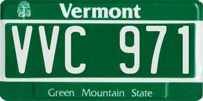 VT license plate VVC971
