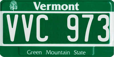 VT license plate VVC973