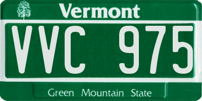VT license plate VVC975