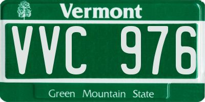 VT license plate VVC976