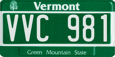VT license plate VVC981