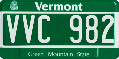 VT license plate VVC982