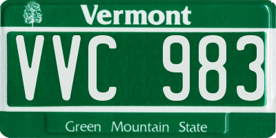 VT license plate VVC983