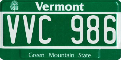 VT license plate VVC986