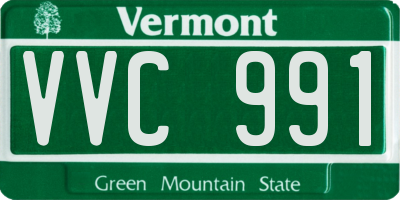 VT license plate VVC991
