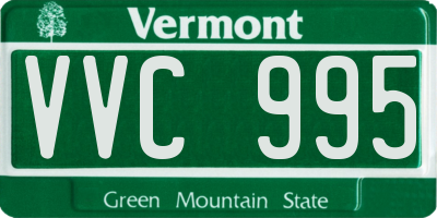 VT license plate VVC995