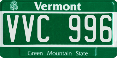 VT license plate VVC996