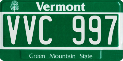 VT license plate VVC997