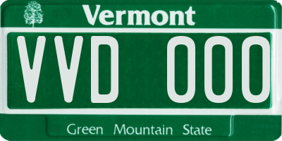 VT license plate VVD000