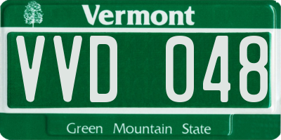 VT license plate VVD048