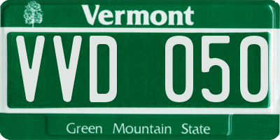 VT license plate VVD050