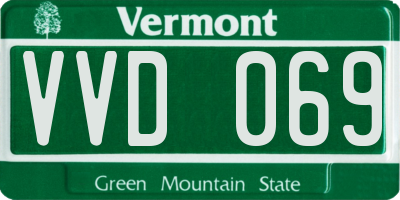 VT license plate VVD069