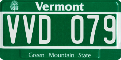 VT license plate VVD079