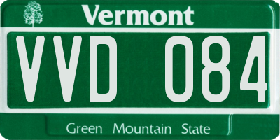 VT license plate VVD084
