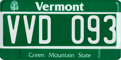 VT license plate VVD093