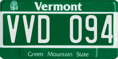 VT license plate VVD094