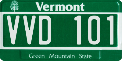 VT license plate VVD101