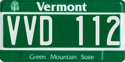 VT license plate VVD112