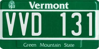 VT license plate VVD131