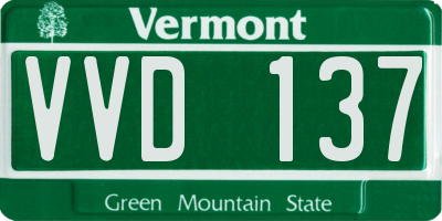 VT license plate VVD137