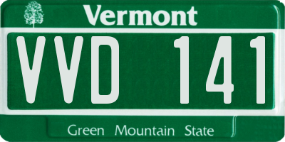 VT license plate VVD141