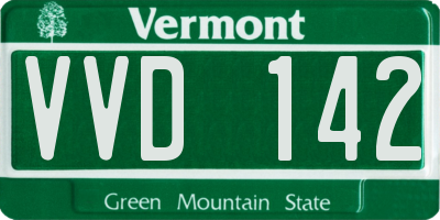 VT license plate VVD142