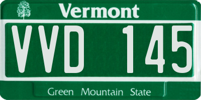 VT license plate VVD145